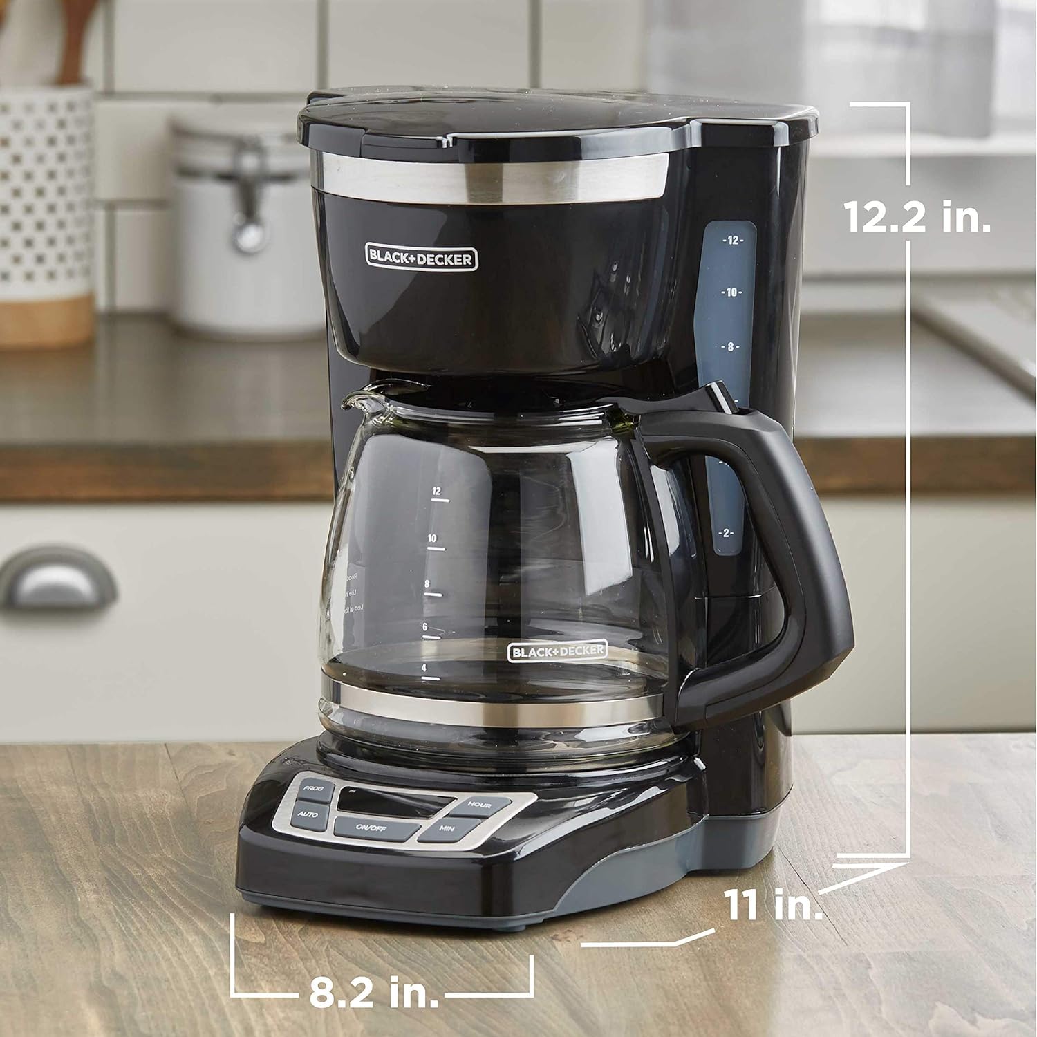 Dravelyxar 12-Cup Digital Coffee Maker