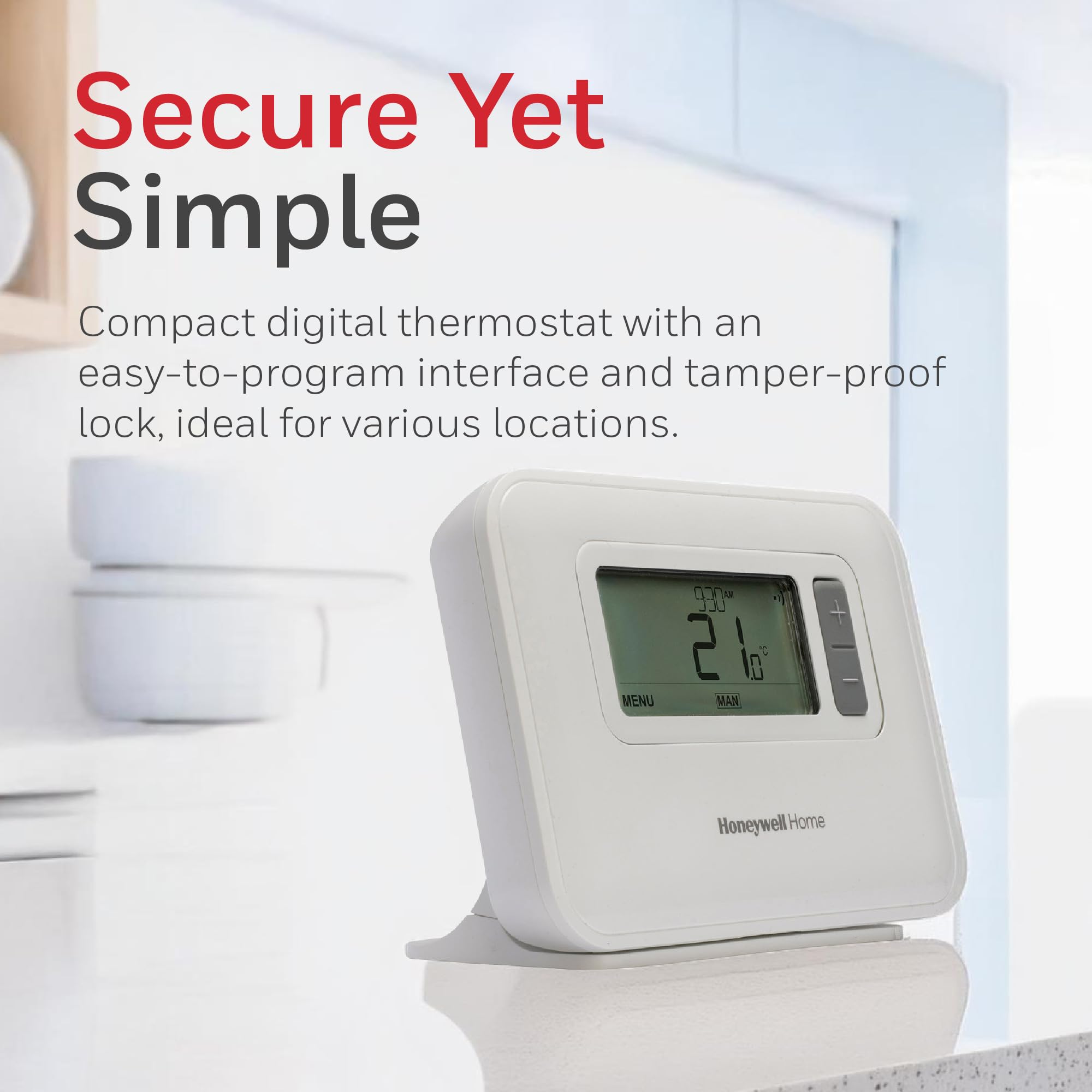 T3R Wireless Smart Thermostat Kit - 7-Day Programmable Wall Thermostat with Intuitive Controls - 868 MHZ - Large Backlit Display, Flexible Scheduling & Compatibility
