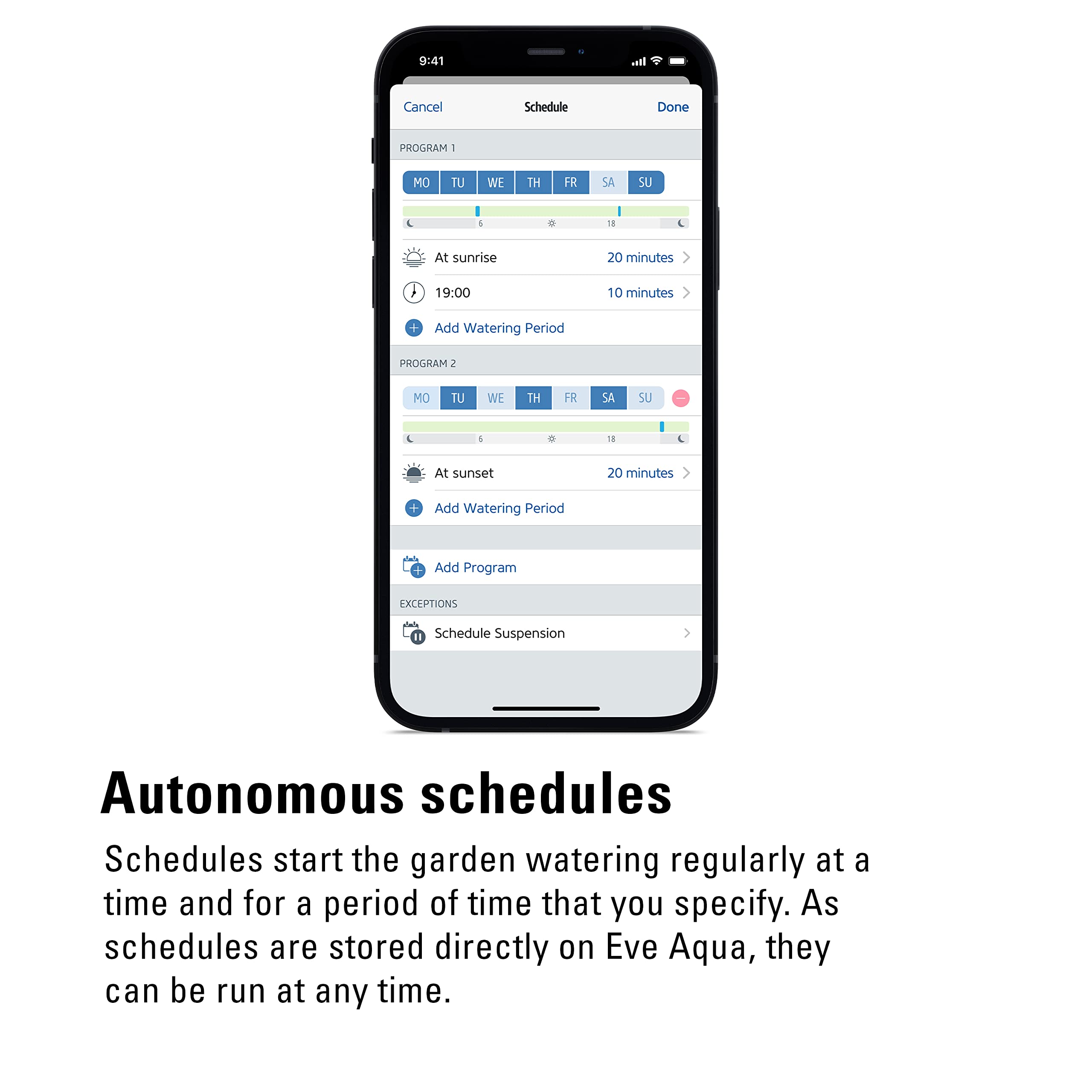 Aqua – Smart water controller for Apple Home app or Siri, irrigate automatically with schedules, easy to use, remote access, no bridge, Bluetooth, Thread, HomeKit, Silver (20ECC8101)