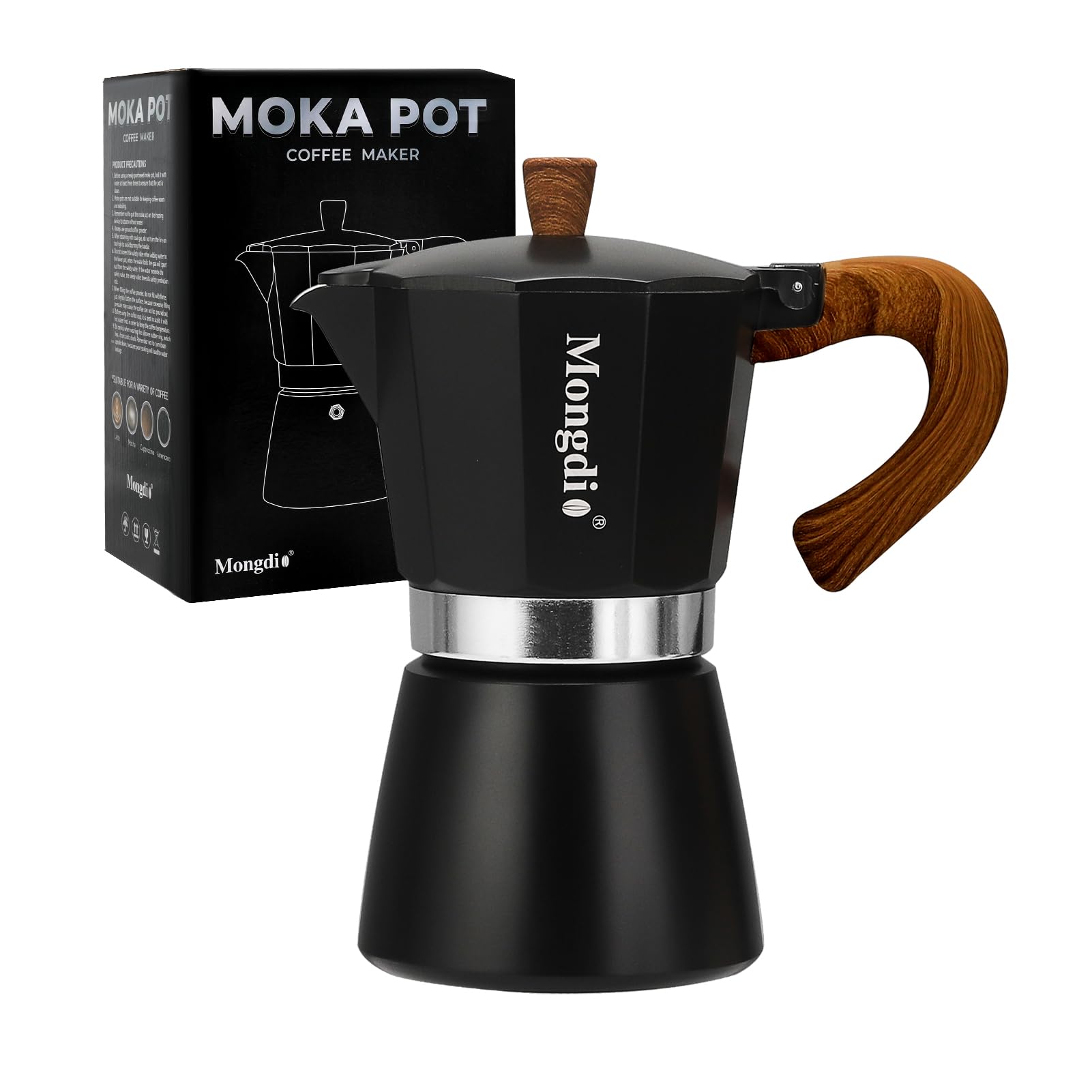 Dravelyxar Stovetop Espresso Maker Moka Pot