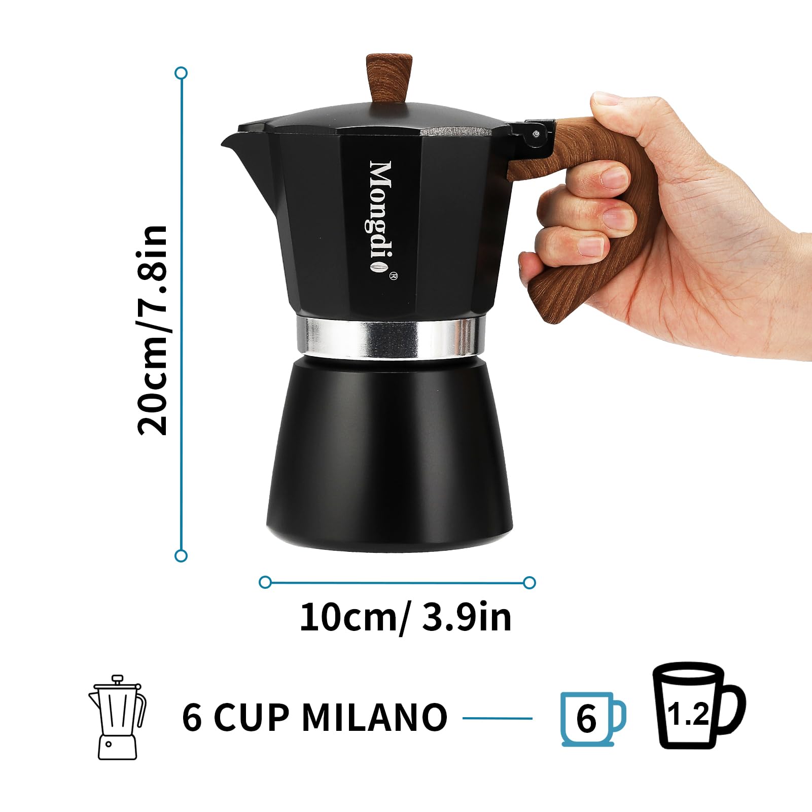 Dravelyxar Stovetop Espresso Maker Moka Pot